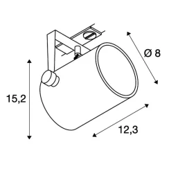 Oprawa do szynoprzewodu EURO SPOT TRACK QPAR czarna (1001861) - SLV
