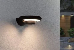 Oprawa elewacyjna BORDOLA LED solar PIR 3.5W 220lm 3000K IP44 antracyt tworzywo sztuczne (PL94855) - PAULMANN