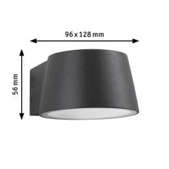 Oprawa elewacyjna CAPEA LED 6W 550lm 2200K IP44 230V antracyt aluminium (PL94713) - PAULMANN