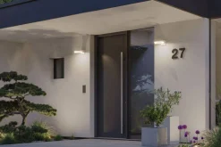 Oprawa elewacyjna CAPERA LED 8W 700lm 3000K czujnik ruchu i zmierzchu IP44 230V biały / aluminium (PL93112) - PAULMANN