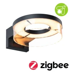Oprawa elewacyjna CAPERA LED SH Zigbee12,5W 800lm 2200K-3000K czujnik ruchu i zmierzchu IP44 230V antracyt / aluminium (PL93113) - PAULMANN