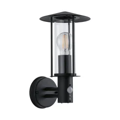 Oprawa elewacyjna CLASSIC z czujnikiem ruchu i zmierzchu IP44 max.15W E27 230V ciemnoszara / metal / szkło (PL94396) - PAULMANN