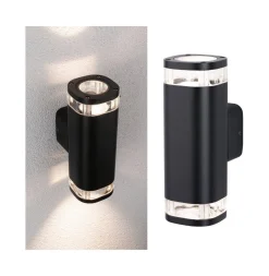 Oprawa elewacyjna COLUM GU10 max 2X20W IP44 odporna na wodę morską 230V antracyt aluminium (PL94719) - PAULMANN