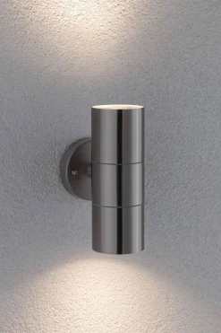 Oprawa elewacyjna FLAME GU10 max. 2X35W IP44 230V szczotkowany / stal nierdzewna (PL94331) - PAULMANN