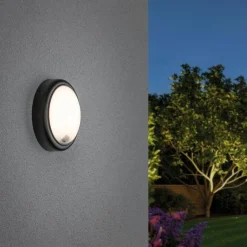 Oprawa elewacyjna IKOSEA LED 4.4W 350lm czujnik ruchu 3000K 230V antracyt / tworzywo sztuczne (PL94187) - PAULMANN