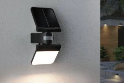 Oprawa elewacyjna LESLY LED 12.5W solar PIR 1000lm 3000K IP65 USB-C 3.6V antracyt / tworzywo sztuczne (PL94609) - PAULMANN