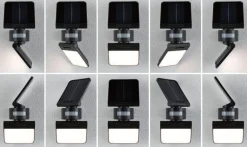 Oprawa elewacyjna LESLY LED 12.5W solar PIR 1000lm 3000K IP65 USB-C 3.6V antracyt / tworzywo sztuczne (PL94609) - PAULMANN