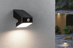 Oprawa elewacyjna LESLY LED 5.5W solar PIR 300lm 3000K IP465 USB-C 3.7V antracyt / tworzywo sztuczne (PL94608) - PAULMANN