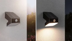 Oprawa elewacyjna LESLY LED 5.5W solar PIR 300lm 3000K IP465 USB-C 3.7V antracyt / tworzywo sztuczne (PL94608) - PAULMANN