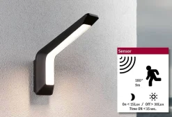 Oprawa elewacyjna MERANO LED PIR IHF 14W 950lm 3000K IP44 230V antracyt aluminium (PL94857) - PAULMANN