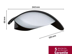Oprawa elewacyjna MESANA LED 12W 3000K 800lm IP44 230V antracyt aluminium (PL94765) - PAULMANN