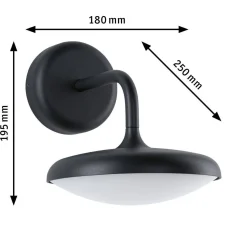 Oprawa elewacyjna NOSTRO LED 10W 900lm 3000K IP 44 odporna na wodę morską 230V antracyt aluminium (PL94758) - PAULMANN