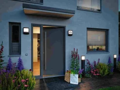 Oprawa elewacyjna PADEA LED 8.5W 550lm 3000K PIR+ zmierzchu IP44 230V antracyt / tworzywo sztuczne (PL94512) - PAULMANN