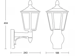 Oprawa elewacyjna STEINEL L15 max.60W E27 IP44 230V biały / tworzywo sztuczne (ST069186) - STEINEL