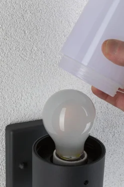 Oprawa elewacyjna TUBS E27 max. 15W 230V szary metal/ tworzywo sztuczne (PL94649) - PAULMANN