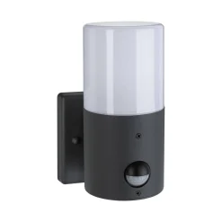Oprawa elewacyjna TUBS E27 max. 15W + czujnik ruchu 230V szary metal/ tworzywo sztuczne (PL94648) - PAULMANN