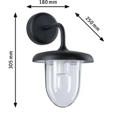 Oprawa elewacyjna VINTARIO E27 max.20W IP 44 odporna na wodę morską 230V antracyt aluminium (PL94757) - PAULMANN