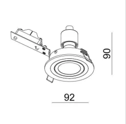 Oprawa LED DL-5600-GU10 Black IP20 (03355B) - ZARlight