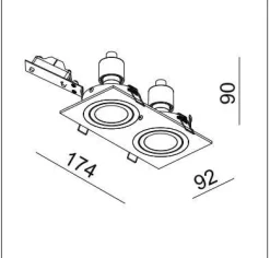 Oprawa LED DL-5602-GU10 White IP20 (03362B) - ZARlight