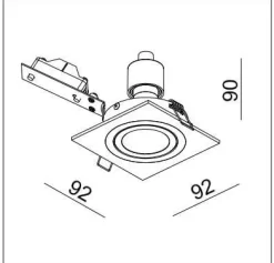 Oprawa LED DL-5601-GU10 White IP20 (03356W) - ZARlight