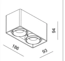 Oprawa LED FASHION 2 ED G2-GU10 BlackIP20 (03368B) - ZARlight