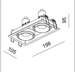 Oprawa LED FASHION 2-GU10White&Black IP20 (03369W/B) - ZARlight