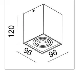 Oprawa LED HDL-5601-GU10 Black IP20 (03338B) - ZARlight