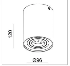 Oprawa LED HDL-5600-GU10 White IP20 (03337W) - ZARlight