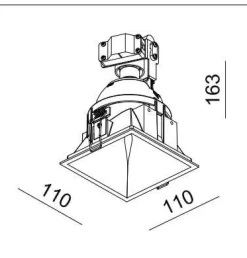 Oprawa LED HORN SQ-GU10 White IP20 (03345W) - ZARlight