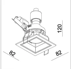 Oprawa LED JANE OK-GU10 Black IP20 (03351B) - ZARlight