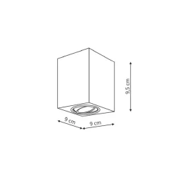 Oprawa Lyon 1 natynkowa czarna (LP-5881/1SM BK) - Light Prestige