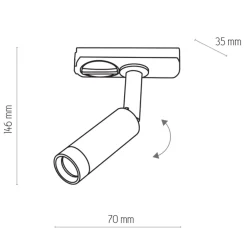 Oprawa na szynoprzewód TRACER LED złoty (3384) - TK Lighting