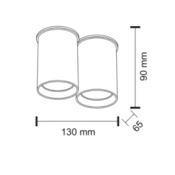 Oprawa natynkowa ARIDA (biały) (7011) - Shilo