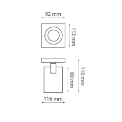 Oprawa natynkowa CROSTI DAIME (455330) - Loonari