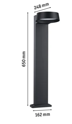 Oprawa ogrodowa CAPEA GRAND LED 11W 1050lm 3000K 650mm IP44 230V antracyt aluminium (PL94790) - PAULMANN