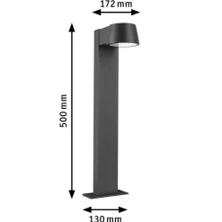 Oprawa ogrodowa CAPEA LED 6W 450lm 2200K 500mm IP44 230V antracyt aluminium (PL94715) - PAULMANN