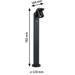 Oprawa ogrodowa CUFF LED 10W 700lm 3000K IP44 230V antracyt aluminium (PL94831) - PAULMANN