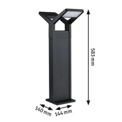 Oprawa ogrodowa JUNTEA LED PIR 2x12.5W 2x800lm 3000K 585mm IP44 230V antracyt / aluminium (PL94861) - PAULMANN