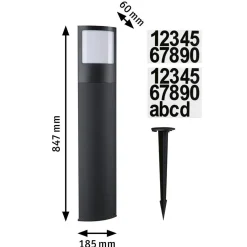 Oprawa ogrodowa PADEA LED SH Zigbee 9W 700lm DIM IP44 2200-3000K 230V antracyt tworzywo sztuczne (PL94515) - PAULMANN
