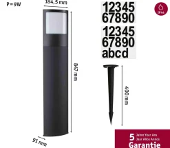 Oprawa ogrodowa PADEA LED 8.5W 700lm 3000K PIR IP44 230V antracyt / tworzywo sztuczne (PL94514) - PAULMANN