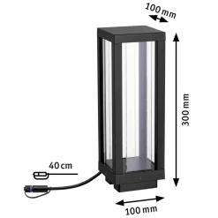 Oprawa ogrodowa Plug & Shine LATARNIA SH Zigbee 2W RGBW DIM IP44 24V antracyt / aluminium (PL94753) - PAULMANN