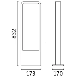Oprawa ogrodowa REANA LED 8W IHF 3000K 480lm 832mm IP44 230V antracyt / metal (PL93110) - PAULMANN