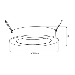 Oprawa podtynkowa Redondo Biały 1xAR111 GU10 (ML1077) - Milagro
