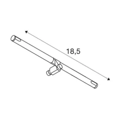Oprawa szynowa COSMIC, do TENSEO czarna 2szt. (139090) - SLV