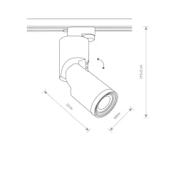 Oprawa szynowa oświetleniowa PROFILE MIKE czarna (7661) - Nowodvorski
