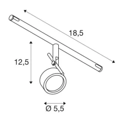 Oprawa szynowa SALUNA, do TENSEO chrom (139132) - SLV
