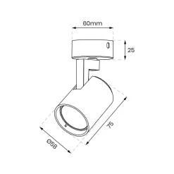 Oprawa Volf Spot Czarny 1xGU10 (ML0675) - Milagro