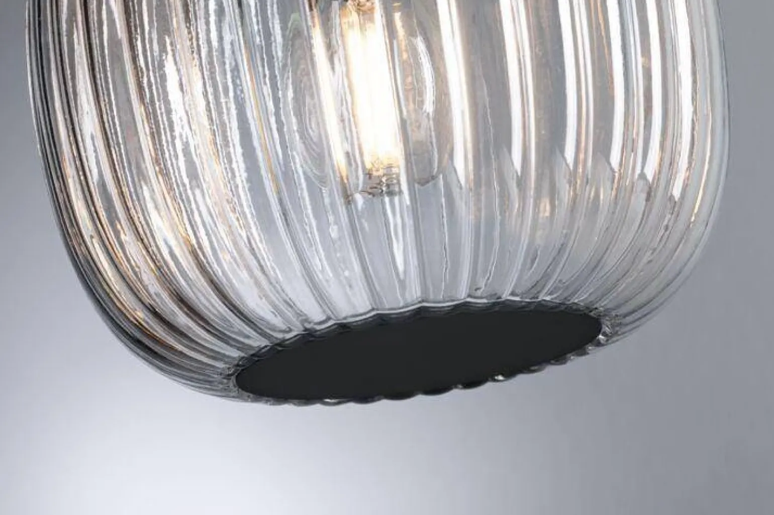 Oprawa wisząca łazienkowa RUYA E14 max.20W IP44 230V czarny matowy / szkło (PL71147) - PAULMANN