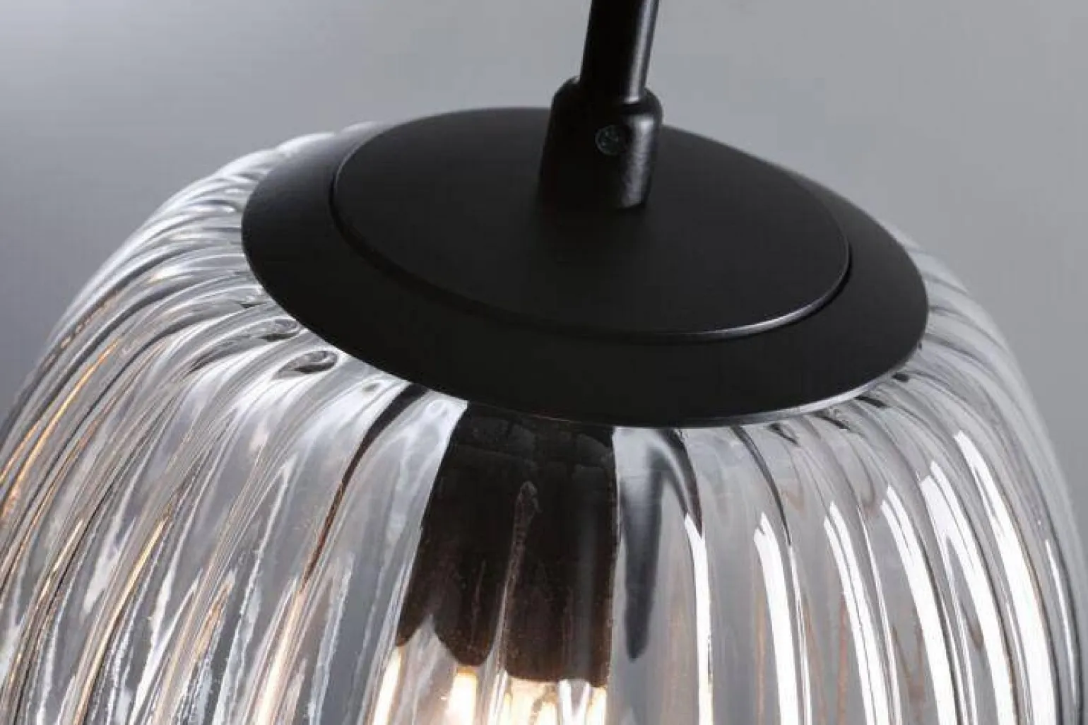 Oprawa wisząca łazienkowa RUYA E14 max.20W IP44 230V czarny matowy / szkło (PL71147) - PAULMANN