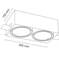 Oprawa wpuszczana KOMORO H (biały) (7333) - Shilo